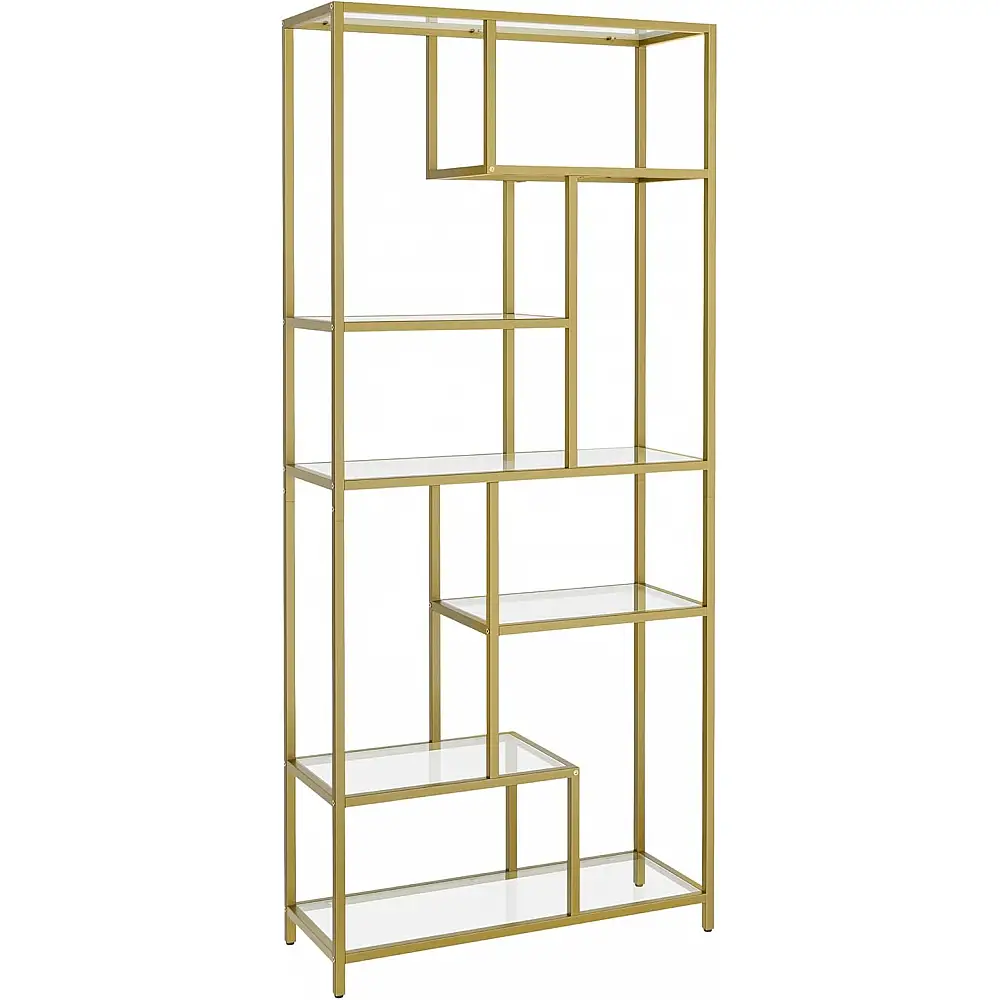 VASAGLE Μεταλλική Χρυσή Βιβλιοθήκη 6 Επιπέδων 80x30x180.8cm LGT502A01 LGT502A01