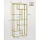 VASAGLE Μεταλλική Χρυσή Βιβλιοθήκη 6 Επιπέδων 80x30x180.8cm LGT502A01 LGT502A01
