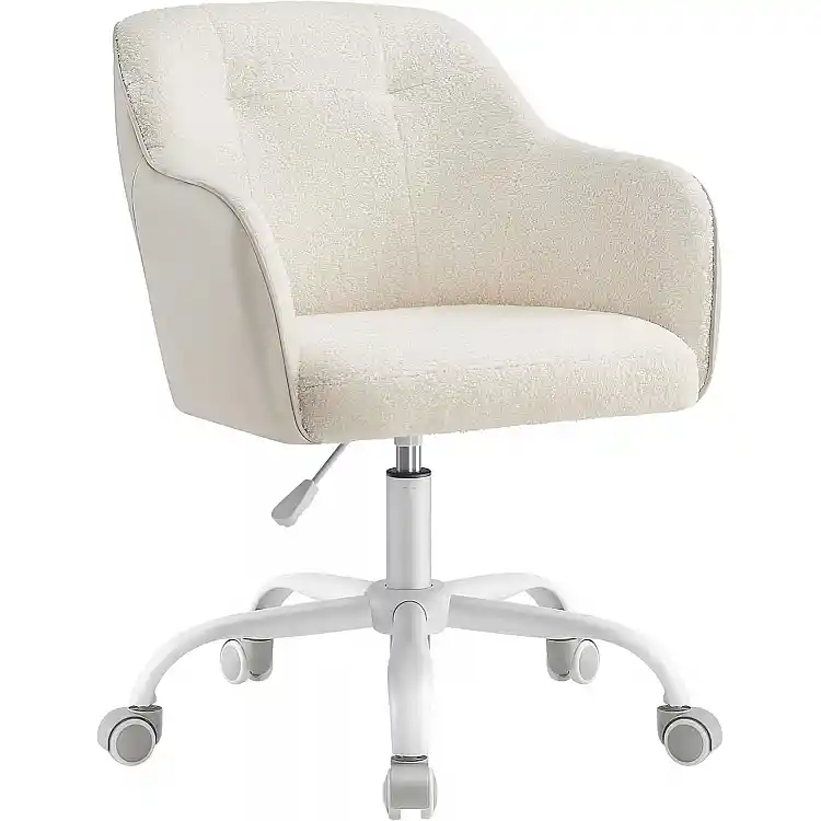 SONGMICS Περιστρεφόμενη Καρέκλα Γραφείου Cappuccino Beige με Sherpa Ύφασμα 60.8x58x86-96cm OBG019W01