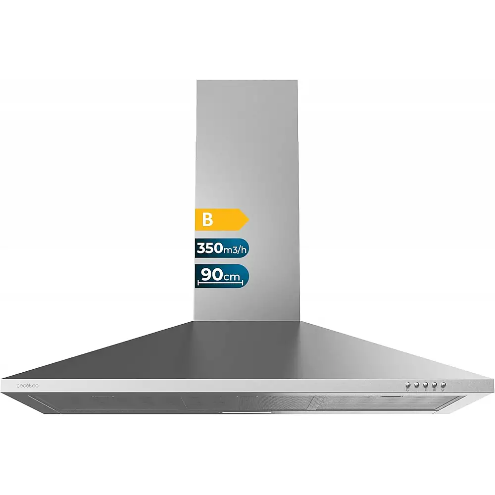Απορροφητήρας Καμινάδα 90cm 65W Bolero Inox CEC-02842 Cecotec