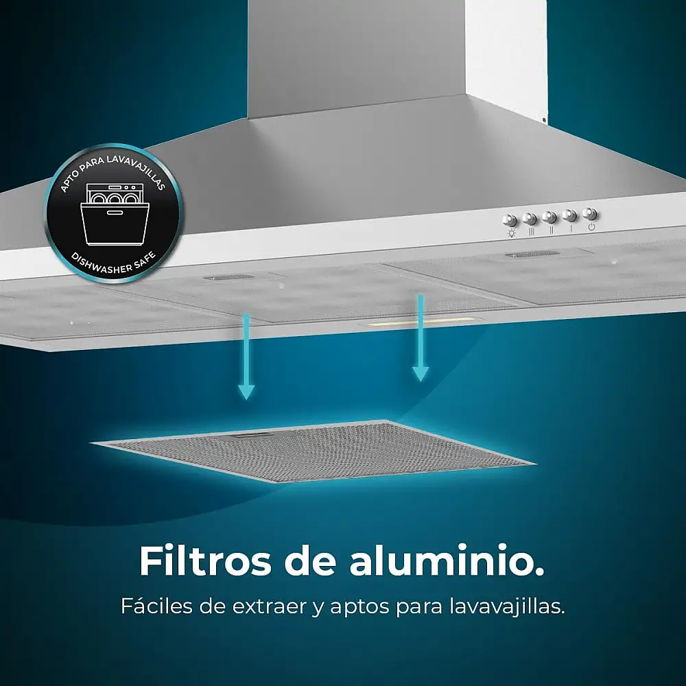 Απορροφητήρας Καμινάδα 90cm 65W Bolero Inox CEC-02842 Cecotec