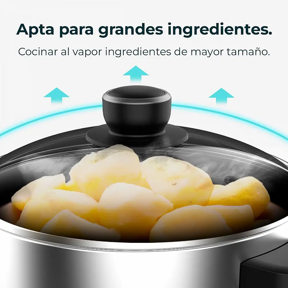 Ηλεκτρικός Ατμομάγειρας 1300W με 3 Δοχεία από Ανοξείδωτο Ατσάλι 10lt Vapovita SteelPot CEC-100072 Cecotec