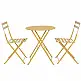 Shally Dogan Σετ 3 Τεμαχίων Κήπου Τραπέζι 2 Καρέκλες Μπιστρό Πτυσσόμενο Μοντέλο Παρίσι Μουστάρδα 02842247