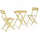 Shally Dogan Σετ 3 Τεμαχίων Κήπου Τραπέζι 2 Καρέκλες Μπιστρό Πτυσσόμενο Μοντέλο Παρίσι Μουστάρδα 02842247