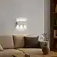 BAKAJI Απλίκα Τοίχου 6 LED Λευκή Λάμπα με Ψυχρό Λευκό Φως 15x8x3cm 02842438