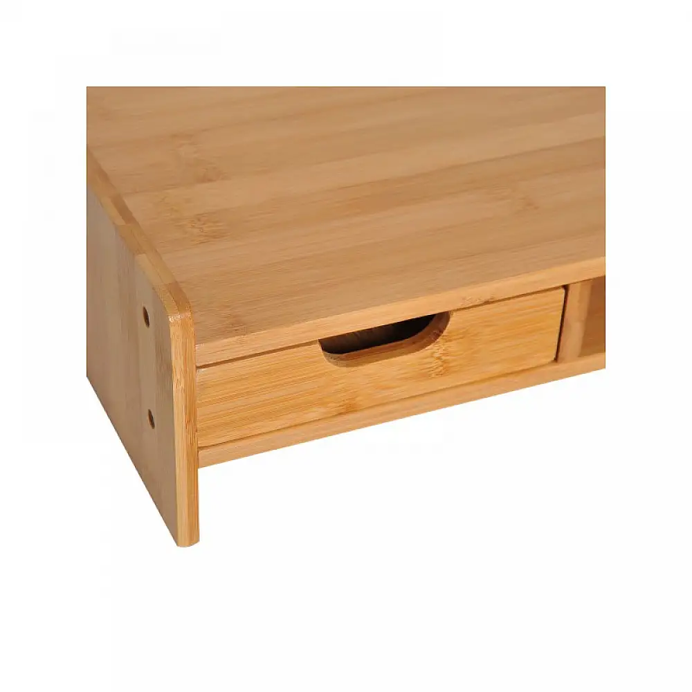 Ξύλινη Βάση από Μπαμπού για Οθόνη Υπολογιστή με 1 Συρτάρι 49 x 25.5 x 11.5 m HOMCOM 920-042