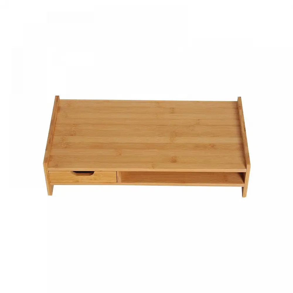 Ξύλινη Βάση από Μπαμπού για Οθόνη Υπολογιστή με 1 Συρτάρι 49 x 25.5 x 11.5 m HOMCOM 920-042
