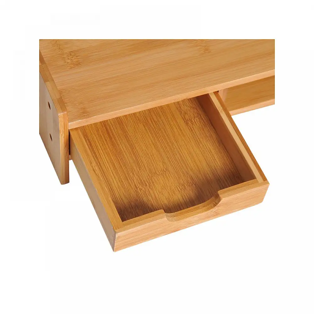 Ξύλινη Βάση από Μπαμπού για Οθόνη Υπολογιστή με 1 Συρτάρι 49 x 25.5 x 11.5 m HOMCOM 920-042