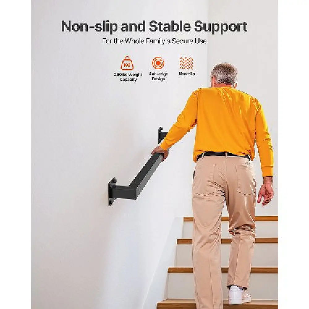 VEVOR Μαύρο Σιδερένιο Κουπαστό Τοίχου 1215mm BGSTZFGFS4FT52DQA001V0