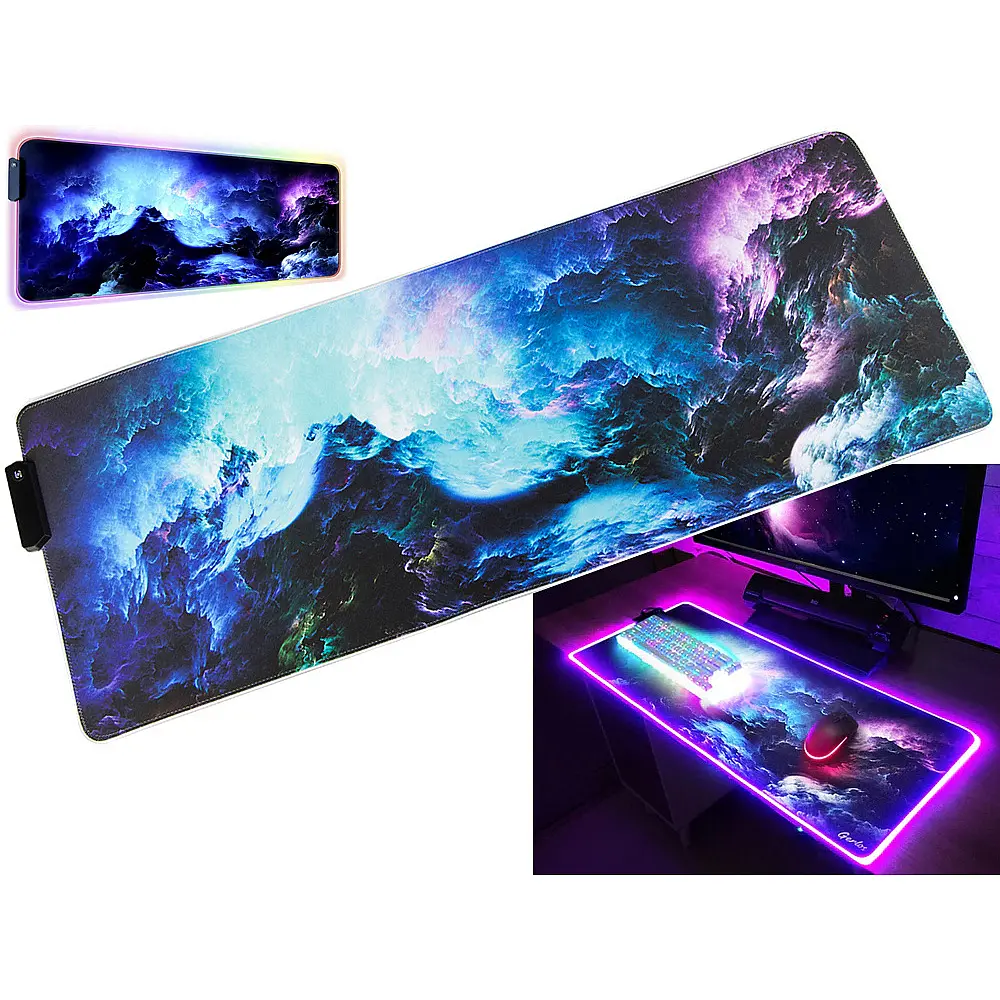 Gaming Mouse Pad XXL με Οπίσθιο LED Φωτισμό RGB – 90x40cm 5907451341780 Verk Group