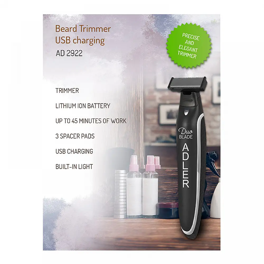 Επαναφορτιζόμενο Τρίμμερ με Μπαταρία Λιθίου Adler AD-2922