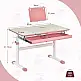 Παιδικό Γραφείο με Ρυθμιζόμενο Ύψος 80 x 51,5 x 51–73 cm Ροζ HY10126PI-1 Costway