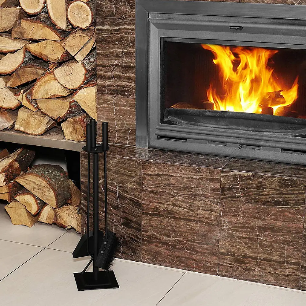 Σετ Αξεσουάρ Τζακιού με Βάση 4 τμχ Kaminer 8786