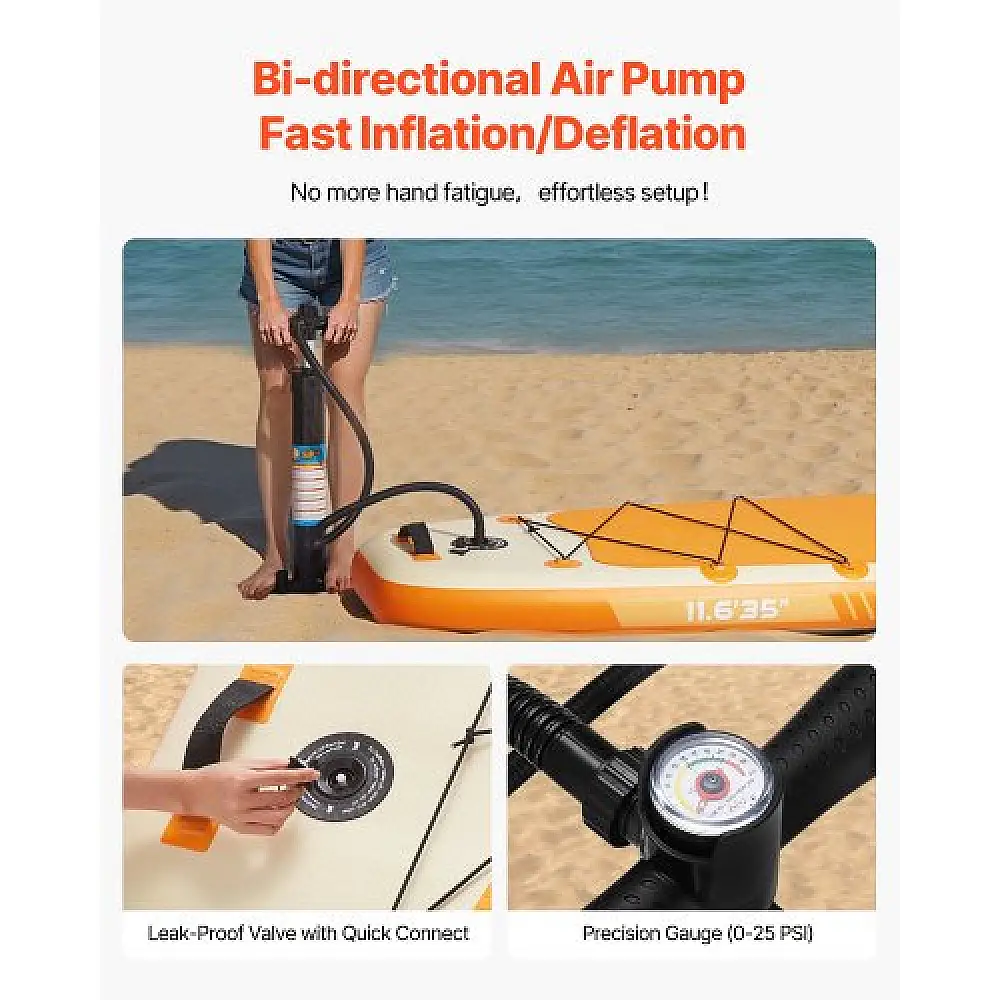 VEVOR Φουσκωτή Σανίδα SUP 3.53m με Κουπί CQJBPTK116FTSGCXH001V0