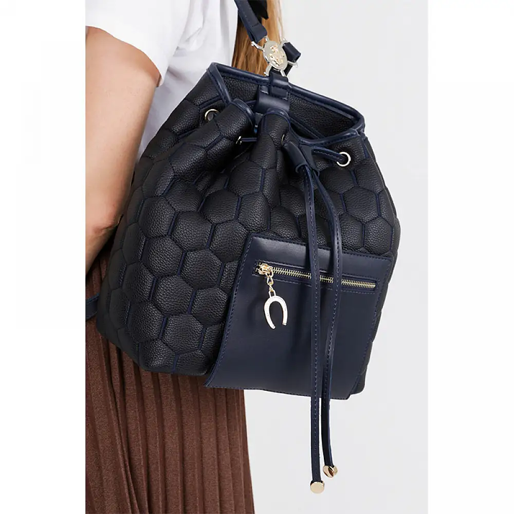 Γυναικεία Τσάντα Πλάτης Χρώματος Μαύρο - Navy Beverly Hills 711 657BHP0814