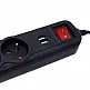 Πολύπριζο με 3 Υποδοχές & 2 Θύρες USB – 3m με Διακόπτη KD-4032 Kraft&Dele