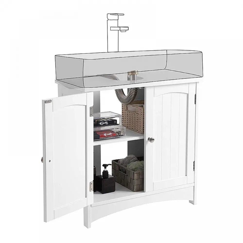 Ντουλάπι Νιπτήρα 60 x 60 x 30 cm Songmics BBC01WT Ντουλάπι Νιπτήρα 60 x 60 x 30 cm Songmics BBC01WT