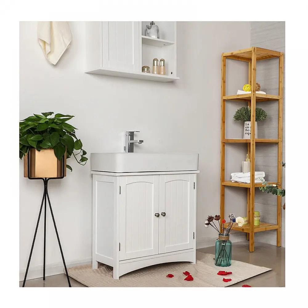 Ντουλάπι Νιπτήρα 60 x 60 x 30 cm Songmics BBC01WT Ντουλάπι Νιπτήρα 60 x 60 x 30 cm Songmics BBC01WT