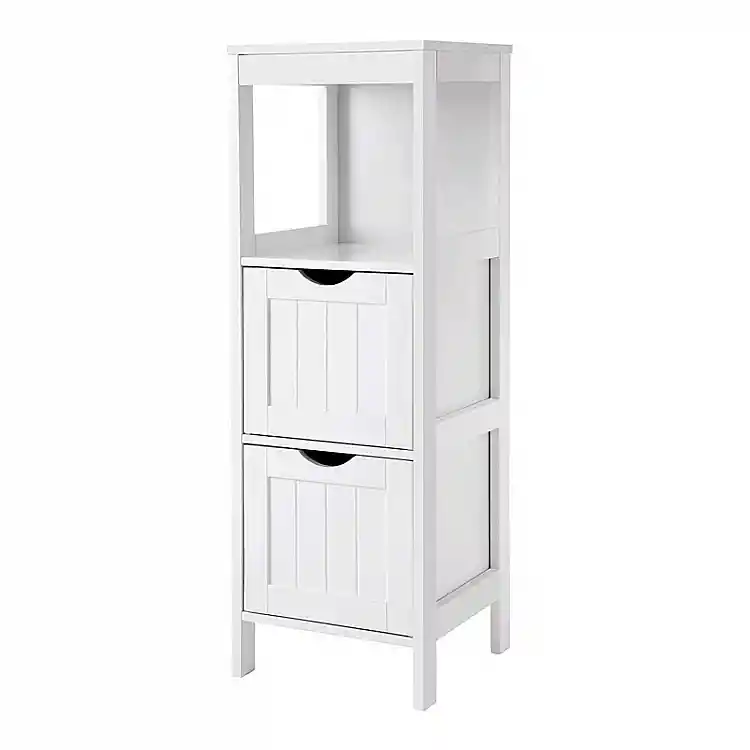 Ραφιέρα Μπάνιου με 3 Ράφια και 2 Συρτάρια 30 x 30 x 89 cm VASAGLE BBC42WT