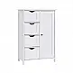 Ντουλάπι Μπάνιου με 4 Συρτάρια 55 x 81 x 30 cm Songmics LHC41W Ντουλάπι Μπάνιου με 4 Συρτάρια 55 x 81 x 30 cm Songmics LHC41W