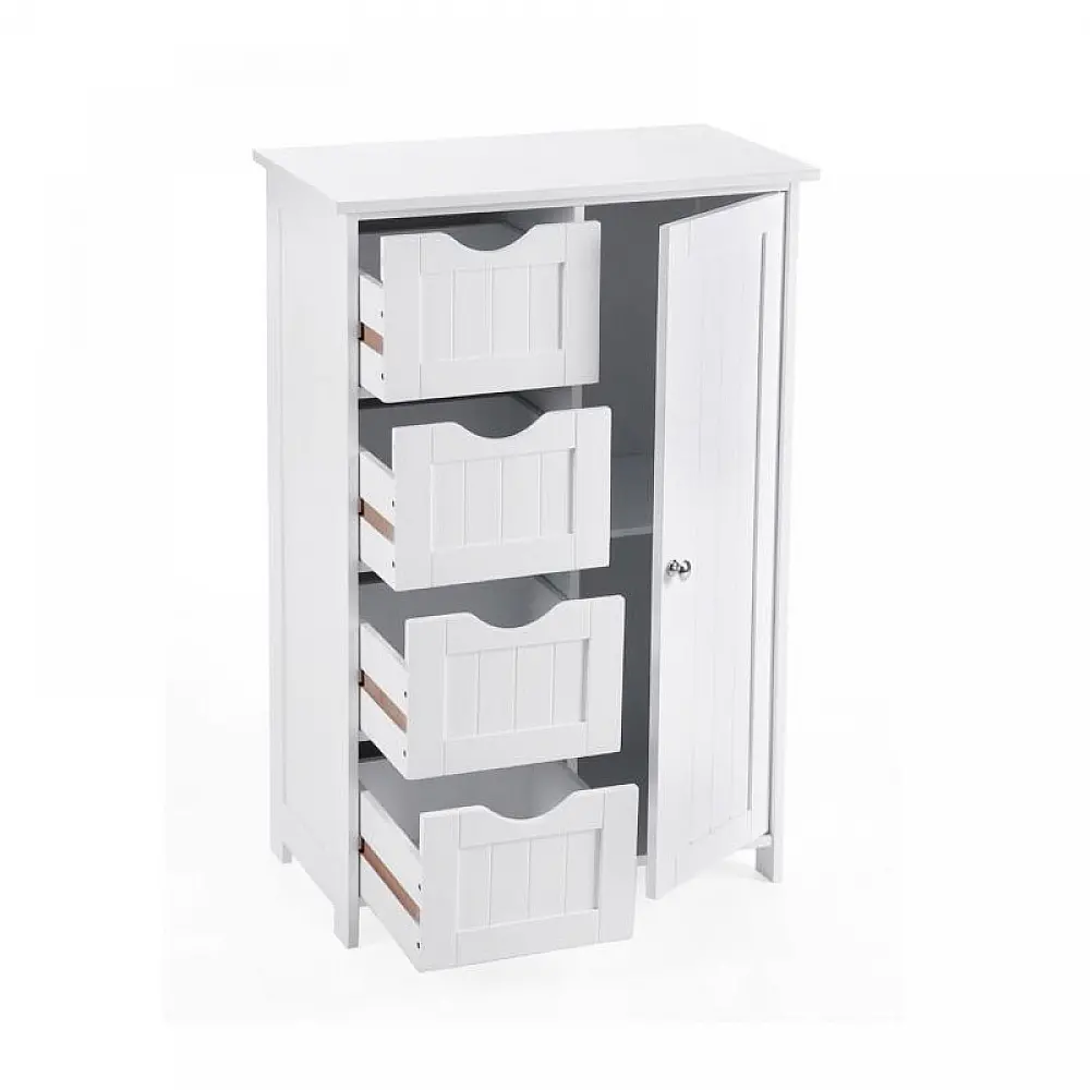 Ντουλάπι Μπάνιου με 4 Συρτάρια 55 x 81 x 30 cm Songmics LHC41W Ντουλάπι Μπάνιου με 4 Συρτάρια 55 x 81 x 30 cm Songmics LHC41W