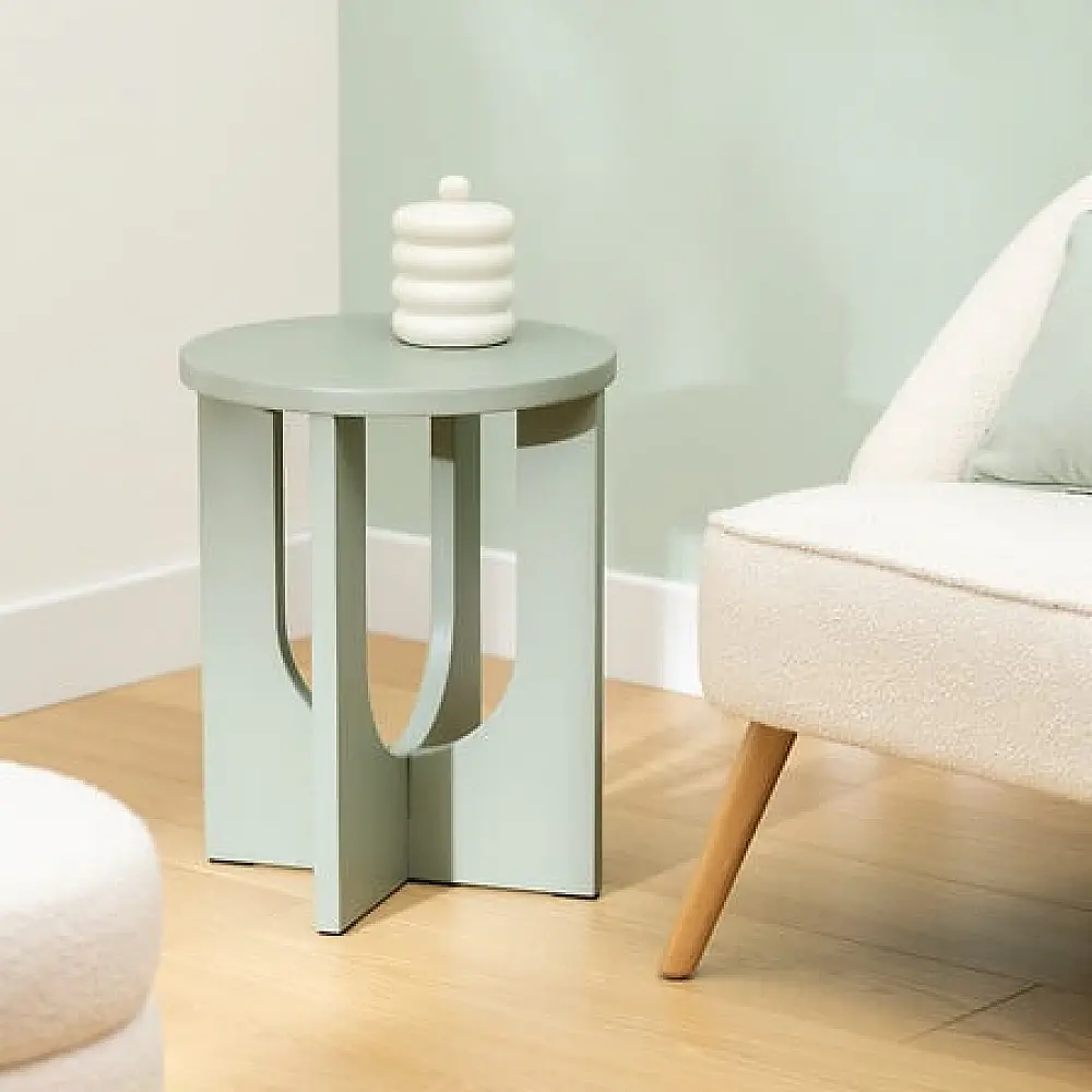 Atmosphera Τραπεζάκι Σαλονιού Bloom – Ø40 εκ., Patina Green 206046D