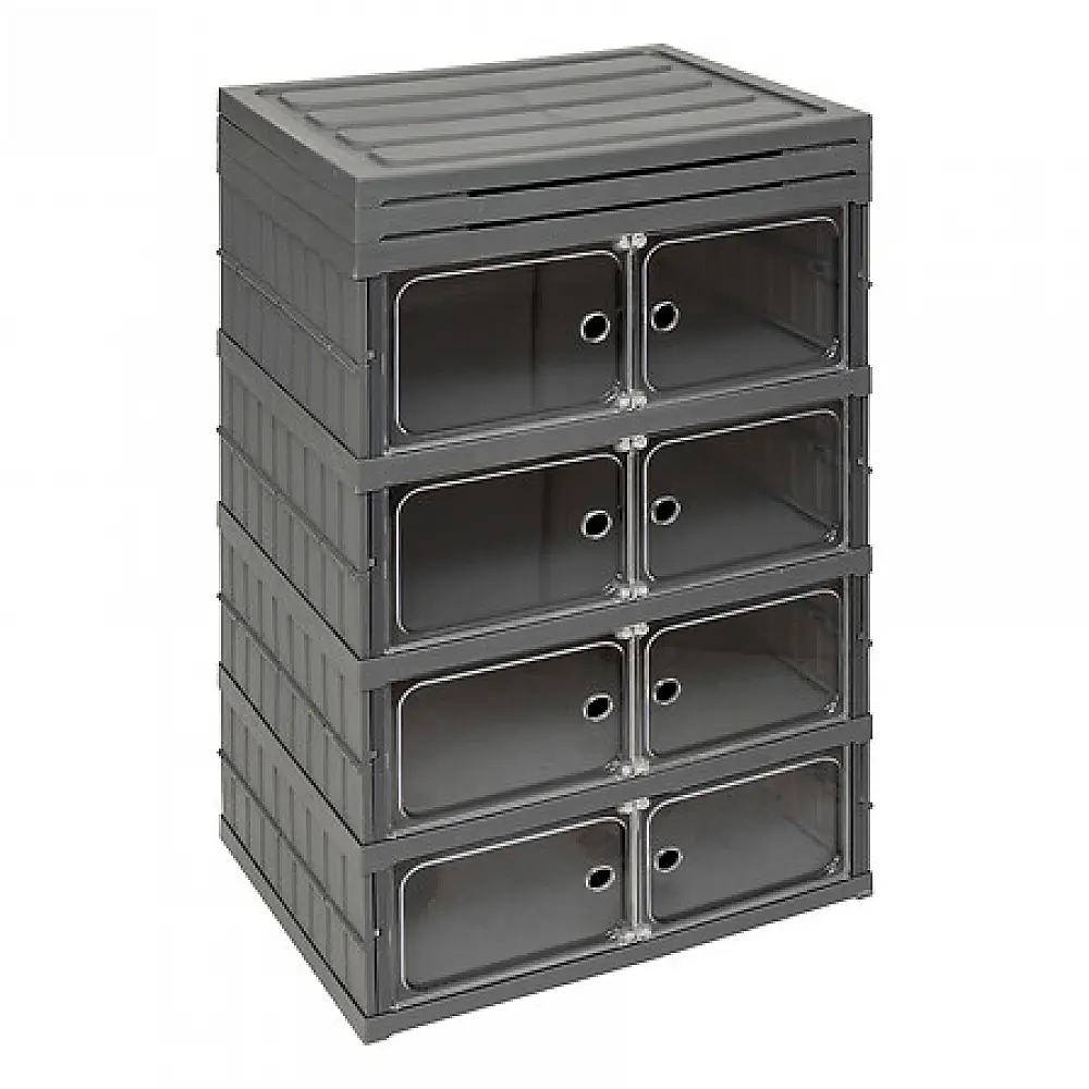 5Five Simply Smart Πλαστική Συρταριέρα Fold'N'Box 6 Θέσεων – Ανοιχτό Γκρι 205515