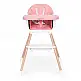 ECOTOYS Καρεκλάκι φαγητού για παιδιά 2 σε 1 ροζ HC508-Pink