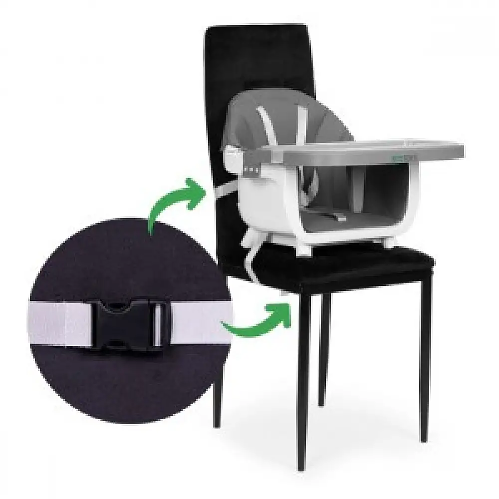 ECOTOYS Καρεκλάκι φαγητού και καθισματάκι 2 σε 1 για παιδιά, γκρι HC508-Grey