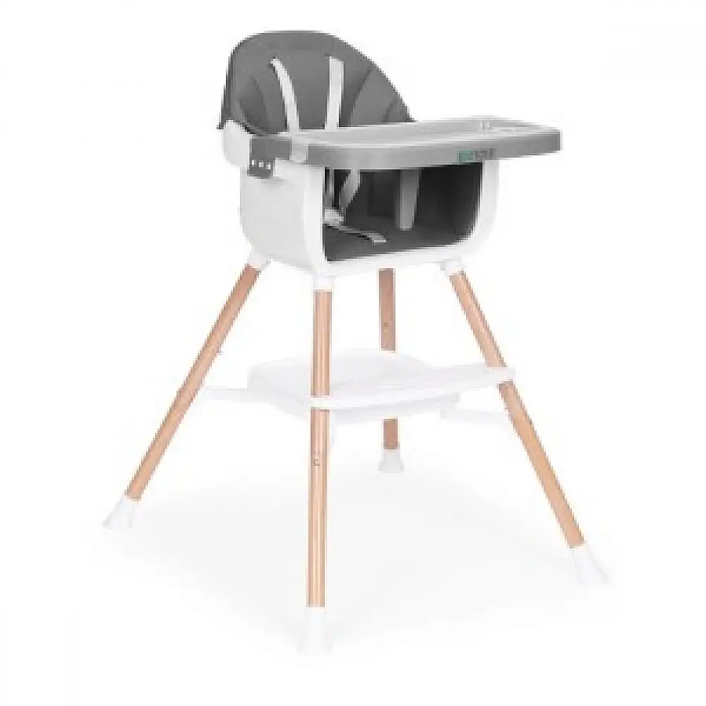 ECOTOYS Καρεκλάκι φαγητού και καθισματάκι 2 σε 1 για παιδιά, γκρι HC508-Grey