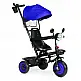ECOTOYS Παιδικό τρίκυκλο καρότσι 3 σε 1 με περιστρεφόμενο κάθισμα και μπλε σκίαστρο WQL-066-51-Blue