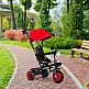 ECOTOYS Τρίκυκλο παιδικό καρότσι 3 σε 1 με περιστρεφόμενο κάθισμα και κόκκινη οροφή WQL-066-51-Red
