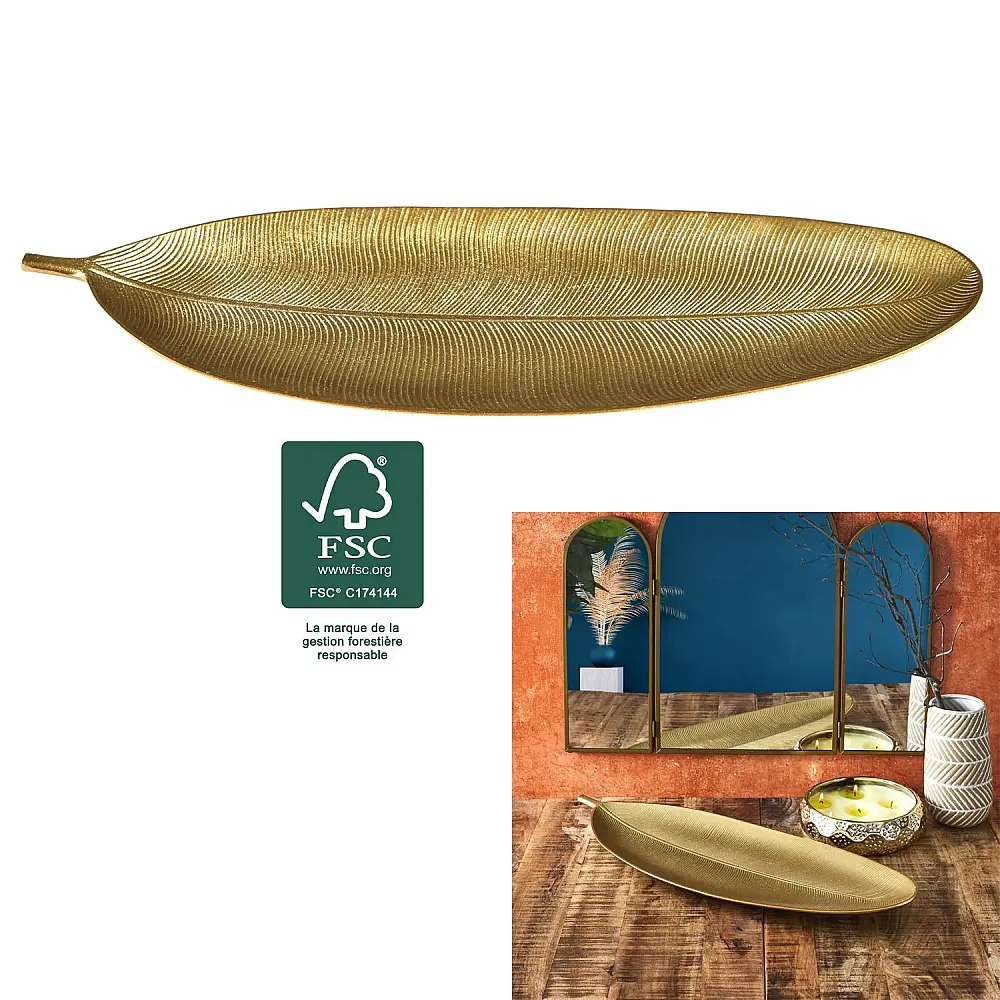 Διακοσμητικός Δίσκος – Χρυσό Φύλλο 59,5 cm HD0456 Home Deco Factory