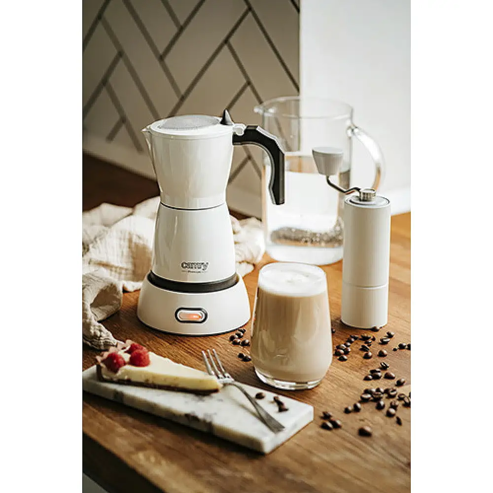 Camry Ηλεκτρική Καφετιέρα 300ml, 6 Φλιτζάνια, Συμπαγής Σχεδίαση, Βαλβίδα Ασφαλείας CR-4415w