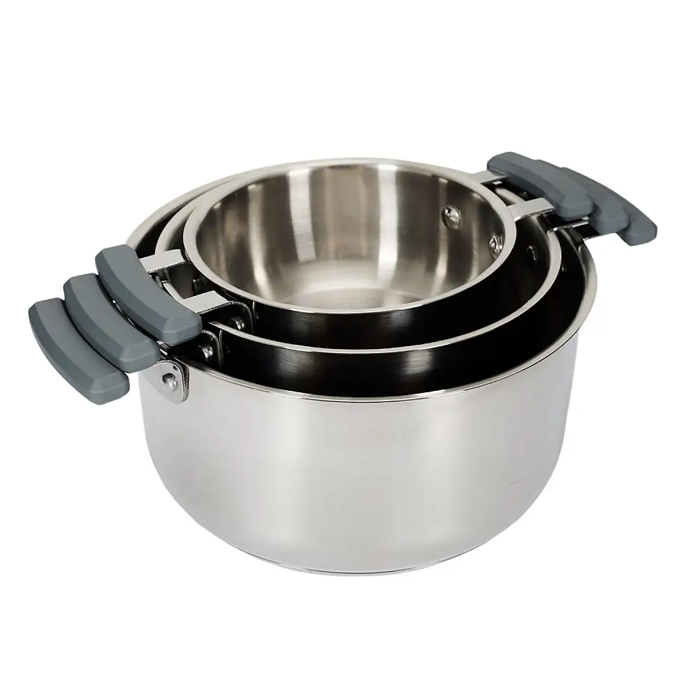 Σετ Κατσαρολών All-in-One X3 Easy Storage 17/21/25cm - Inox KC5228 Cook Concept