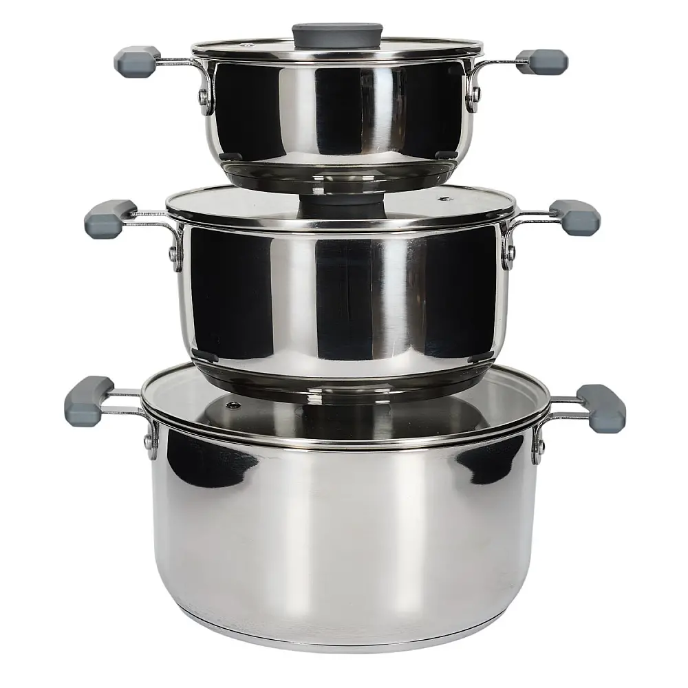 Σετ Κατσαρολών All-in-One X3 Easy Storage 17/21/25cm - Inox KC5228 Cook Concept