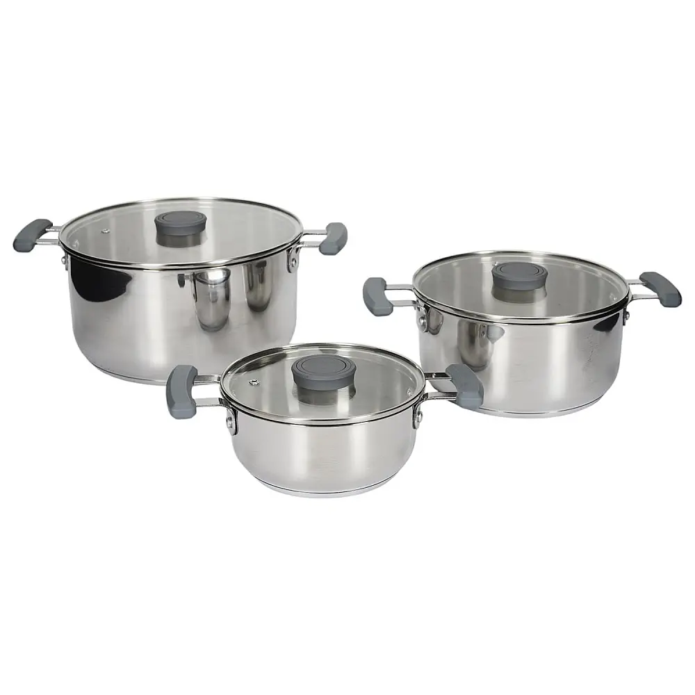 Σετ Κατσαρολών All-in-One X3 Easy Storage 17/21/25cm - Inox KC5228 Cook Concept