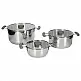 Σετ Κατσαρολών All-in-One X3 Easy Storage 17/21/25cm - Inox KC5228 Cook Concept