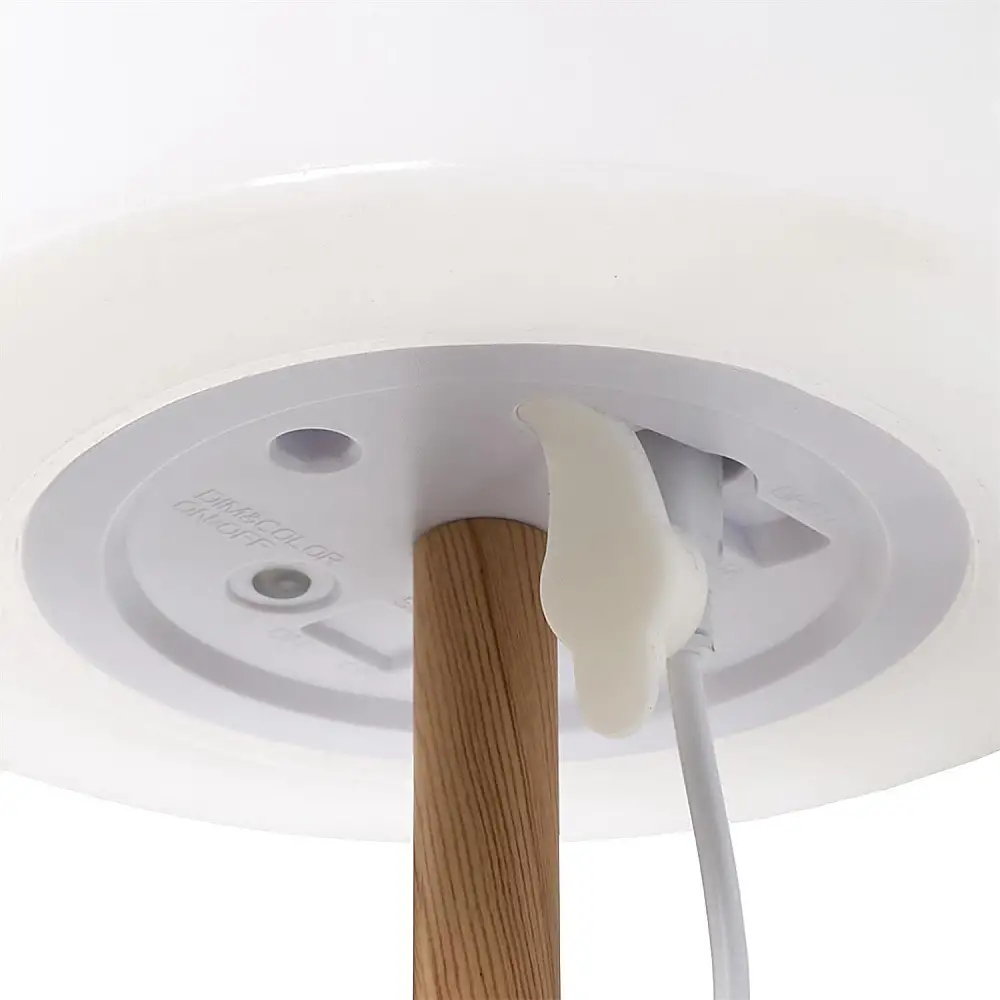 Επαναφορτιζόμενο Φωτιστικό με Εφέ Ξύλου - 15 x 40 x 15 cm Λευκό LA0095 Home Deco Factory