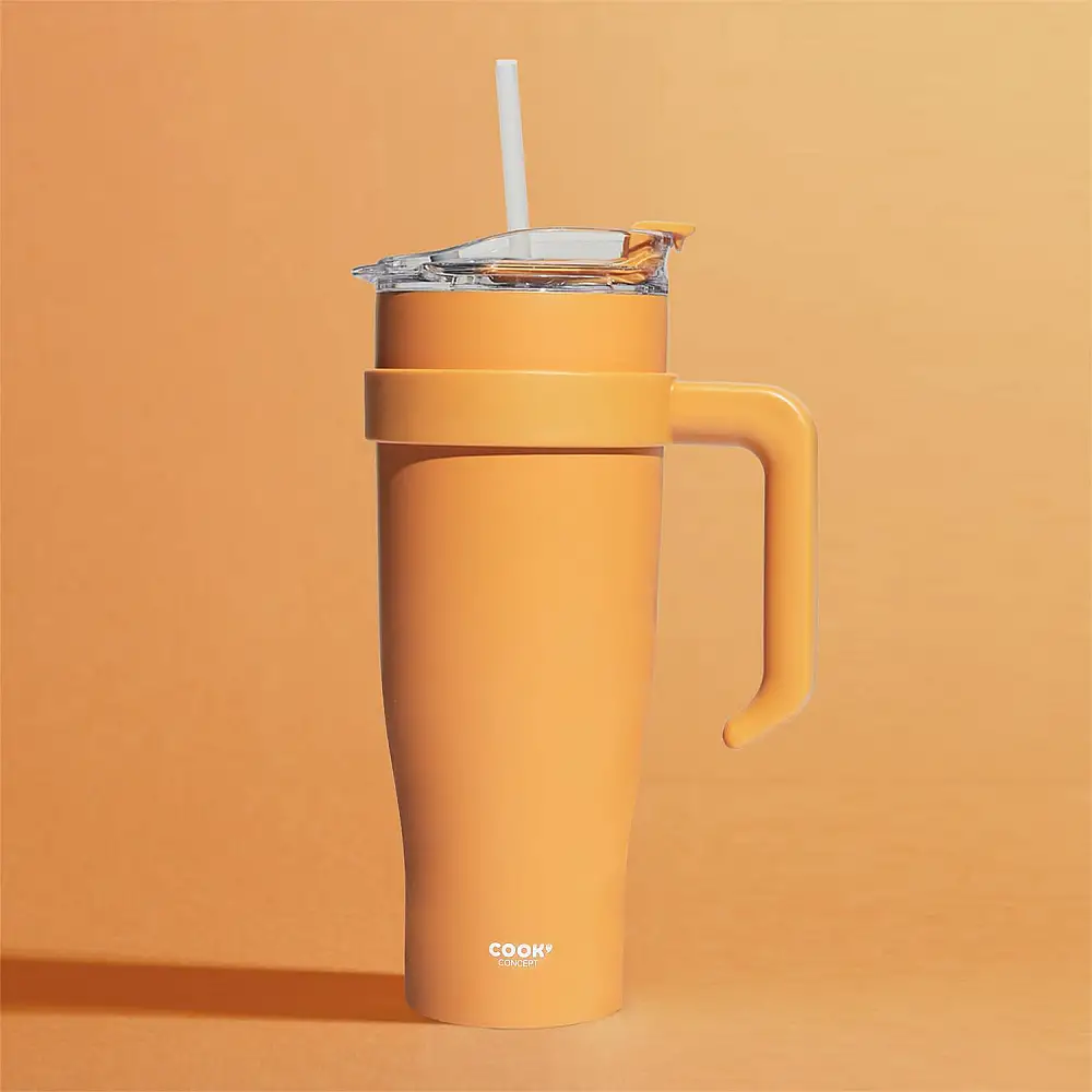 Θερμός Ποτήρι Μεταφοράς 1,2L Πορτοκαλί KA0587-Orange Cook Concept