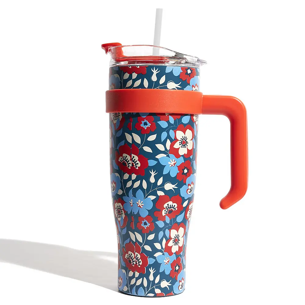 Θερμός Μεταλλικός 560ml Line Take Away Fleur - Κόκκινο KA0439-Red Cook Concept