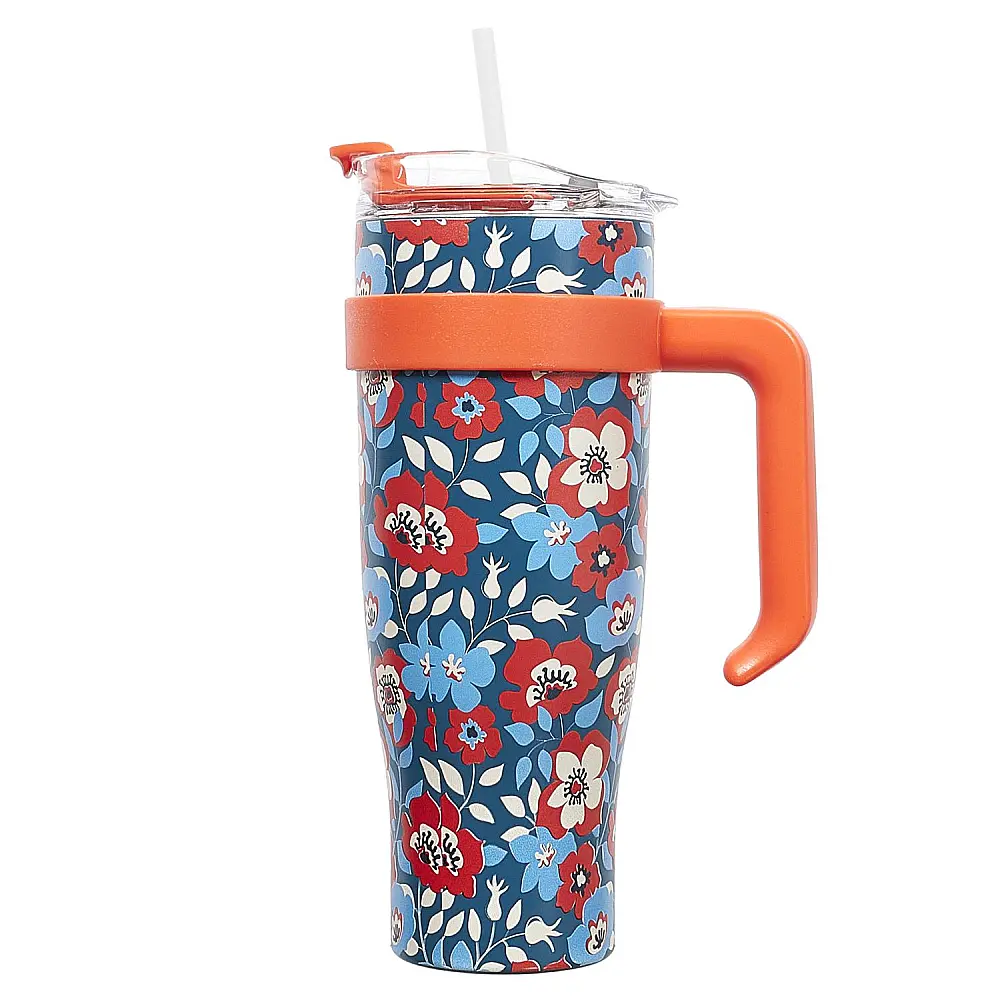 Θερμός Μεταλλικός 560ml Line Take Away Fleur - Κόκκινο KA0439-Red Cook Concept