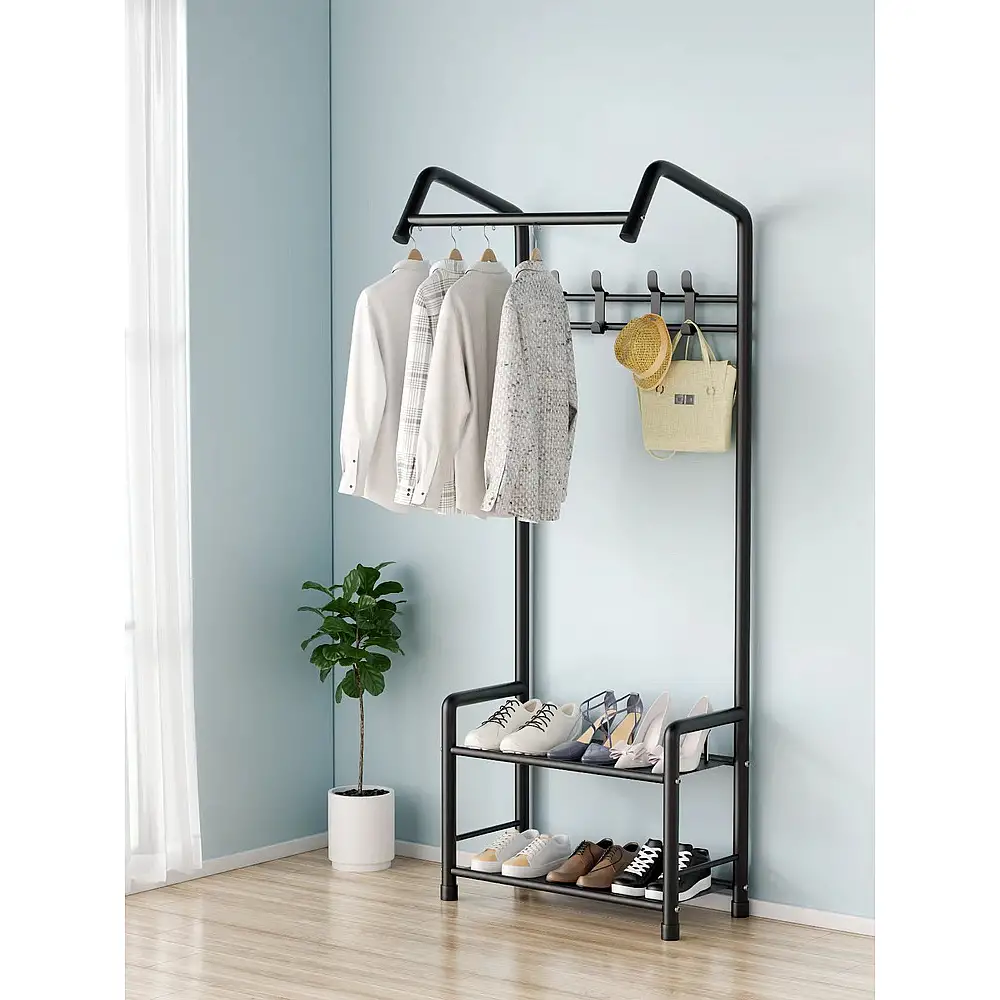 Verk Group Μεταλλική Κρεμάστρα Ρούχων με Ράφια Παπουτσιών και Γάντζους 5907451373835