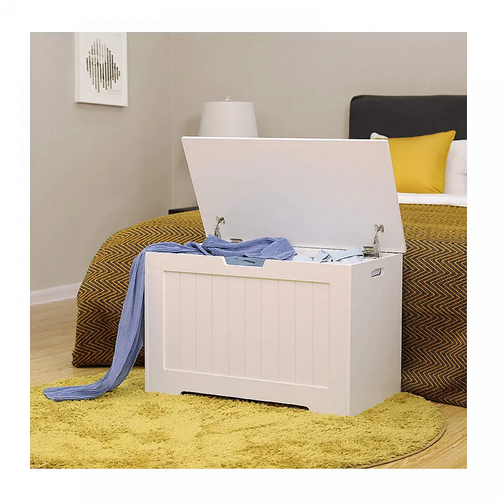 Ξύλινος Πάγκος Αποθήκευσης 76 x 40 x 48 cm Songmics LHS11WTV1 Ξύλινος Πάγκος Αποθήκευσης 76 x 40 x 48 cm Songmics LHS11WTV1