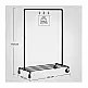 Μεταλλική Κρεμάστρα Ρούχων Δαπέδου 100 x 163 x 49 cm με Ρόδες Songmics HSR61BK