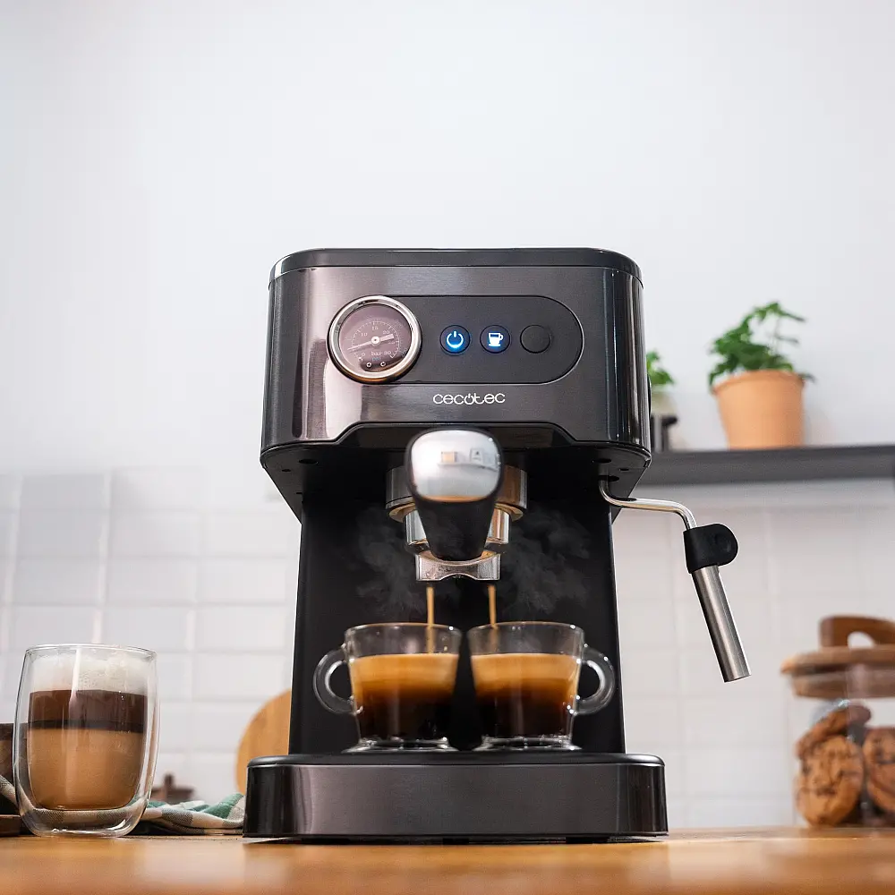 Cecotec Μηχανή Καφέ για Espresso και Cappuccino Power Espresso 20 Pro Latte, 20 Bar και Προσανατολιζόμενο Ατμοποιητή.