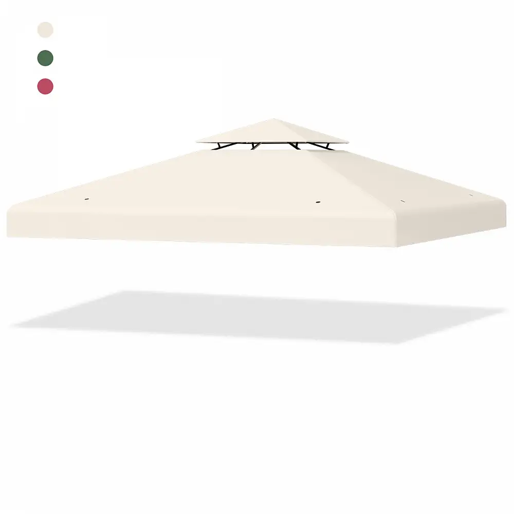 Costway Αντικαταστάσιμο Κάλυμμα Κιόσκι Βεράντας 300x300 εκ. - Αδιάβροχο και Ανθεκτικό Πολυεστέρας NP12535BE