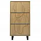 Home Deco Factory Παπουτσοθήκη CALYPSO - Καφέ και Μαύρο 60 x 115 x 24 HD0429