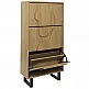 Home Deco Factory Παπουτσοθήκη CALYPSO - Καφέ και Μαύρο 60 x 115 x 24 HD0429