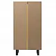 Home Deco Factory Παπουτσοθήκη CALYPSO - Καφέ και Μαύρο 60 x 115 x 24 HD0429